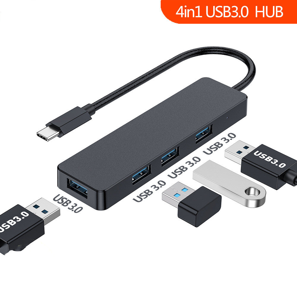 The New TypeC HUB Is Suitable For The Computer 4-in-1 Expansion Adapter