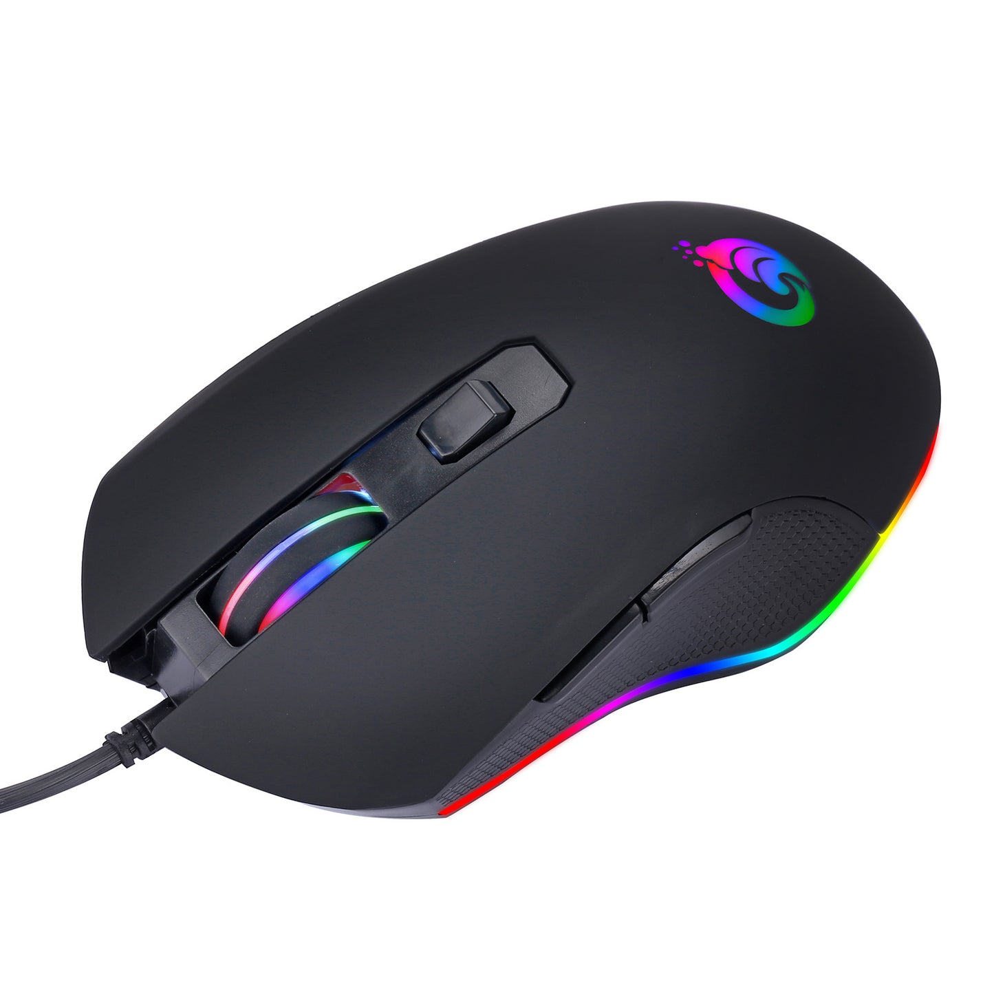 Wired gaming mouse glows