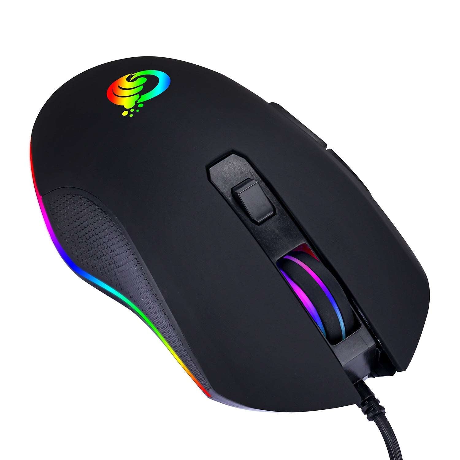 Wired gaming mouse glows