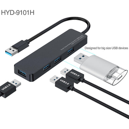 The New TypeC HUB Is Suitable For The Computer 4-in-1 Expansion Adapter